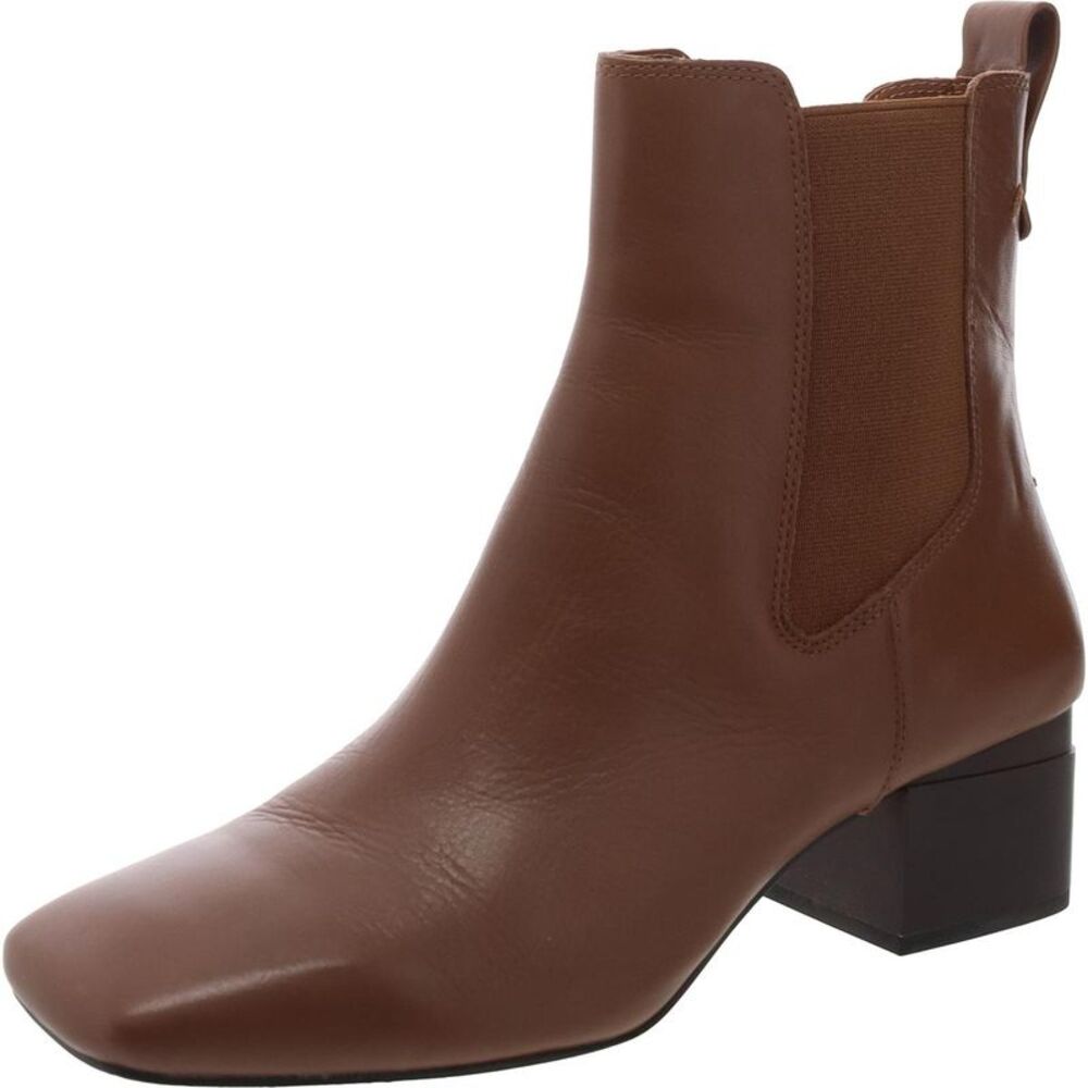 Franco Sarto Womens Waxton Tan Leather Ankle Chelsea Boots Shoes Used